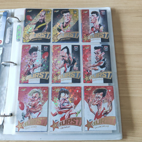 2019 AFL Select Footy Stars Star Burst Complete Set of 72 Cards