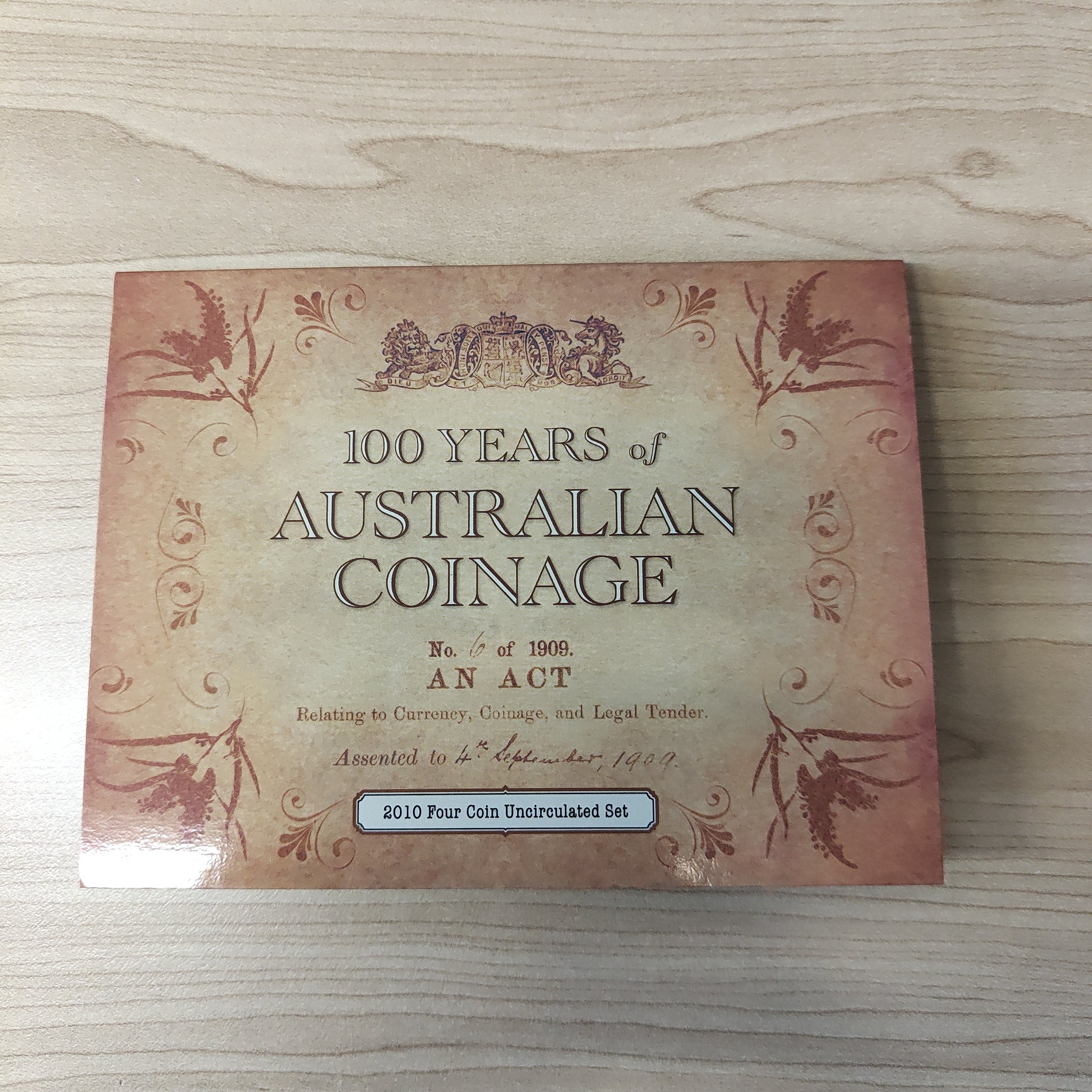 Australia 2010 $1 One Dollar 100 Years of Coinage set of 4 mintmarks Uncirculated- C, B, M, S