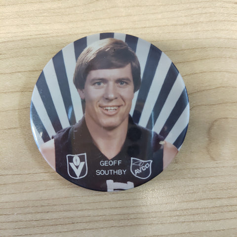 Carlton Football Club Vintage Player Button Badge Geoff Southby