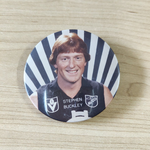 Carlton Football Club Vintage Player Button Badge Stephen Buckley