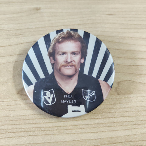 Carlton Football Club Vintage Player Button Badge Phil Maylin