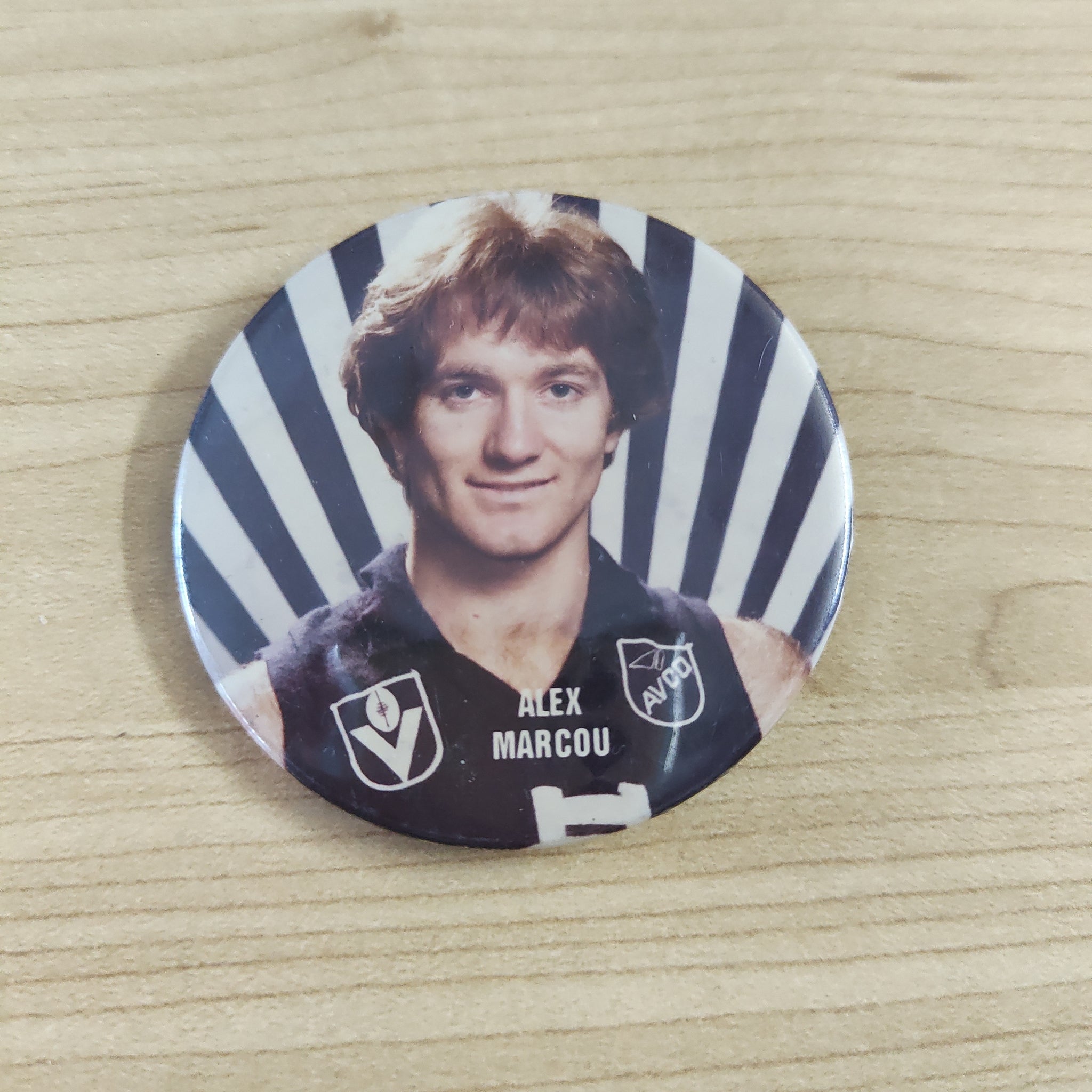 Carlton Football Club Vintage Player Button Badge Alex Marcou