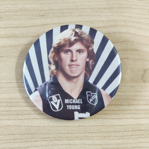 Carlton Football Club Vintage Player Button Badge Michael Young