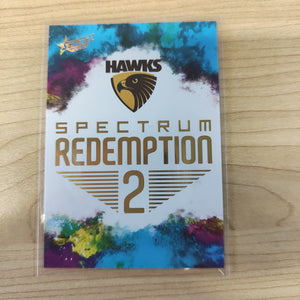 2022 AFL Footy Stars Spectrum Redemption 2 Card Hawthorn 040/125