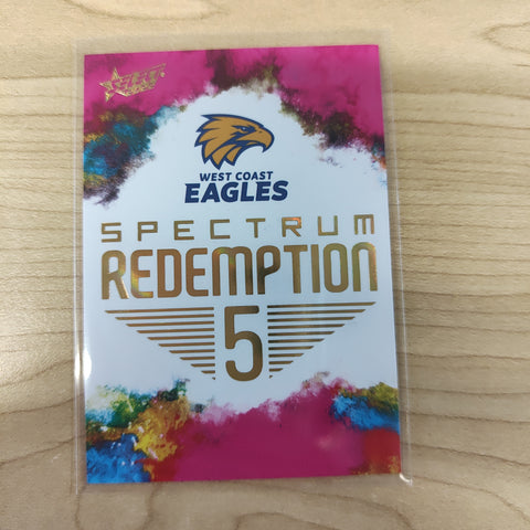 2022 AFL Footy Stars Spectrum Redemption 5 Card West Coast 035/125