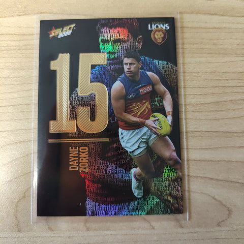 2022 AFL Footy Stars Numbers Midnight Dayne Zorko Brisbane 084/130