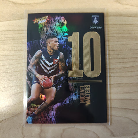 2022 AFL Footy Stars Numbers Midnight Michael Walters Fremantle 096/130