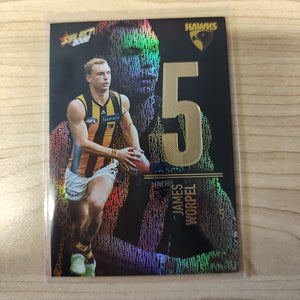 2022 AFL Footy Stars Numbers Midnight James Worpel Hawthorn 062/130