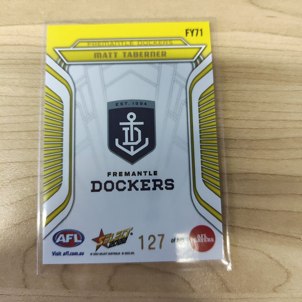 2022 AFL Footy Stars Fractured Acid Yellow Matt Taberner Fremantle 127/145