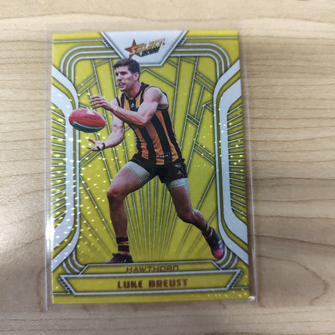 2022 AFL Footy Stars Fractured Acid Yellow Luke Breust Hawthorn 083/145