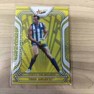 2022 AFL Footy Stars Fractured Acid Yellow Todd Goldstein North Melbourne 088/145