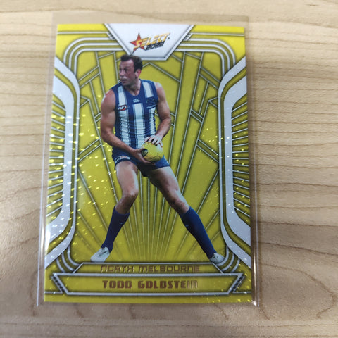 2022 AFL Footy Stars Fractured Acid Yellow Todd Goldstein North Melbourne 088/145
