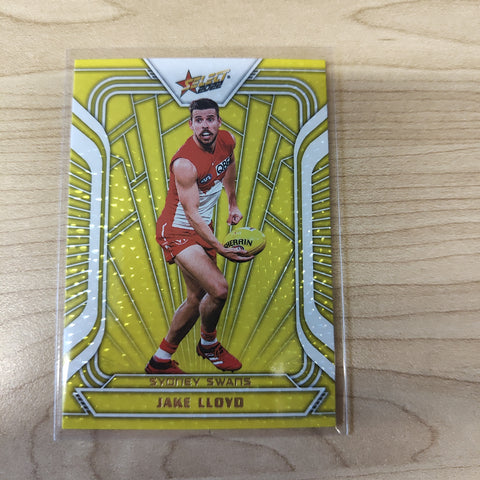 2022 AFL Footy Stars Fractured Acid Yellow Jake Lloyd Sydney 081/145