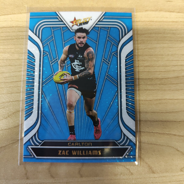 2022 AFL Footy Stars Fractured Arctic Blue Zac Williams Carlton 179/190