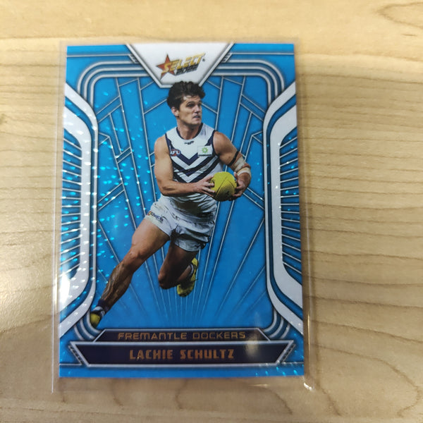 2022 AFL Footy Stars Fractured Arctic Blue Lachie Schultz Fremantle 155/190