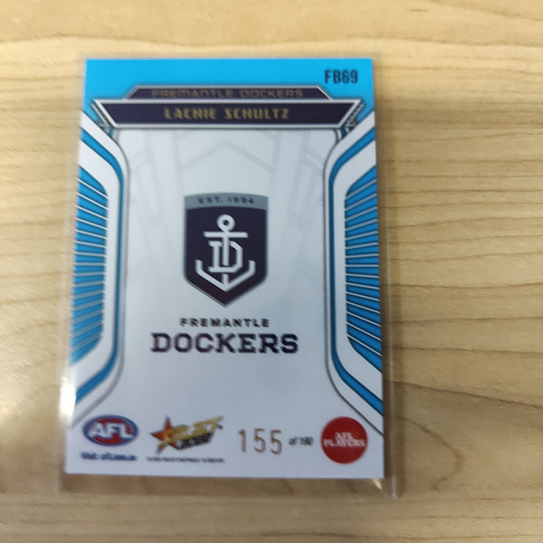 2022 AFL Footy Stars Fractured Arctic Blue Lachie Schultz Fremantle 155/190