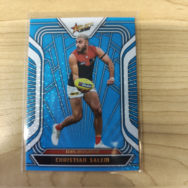 2022 AFL Footy Stars Fractured Arctic Blue Christian Salem Melbourne 052/190