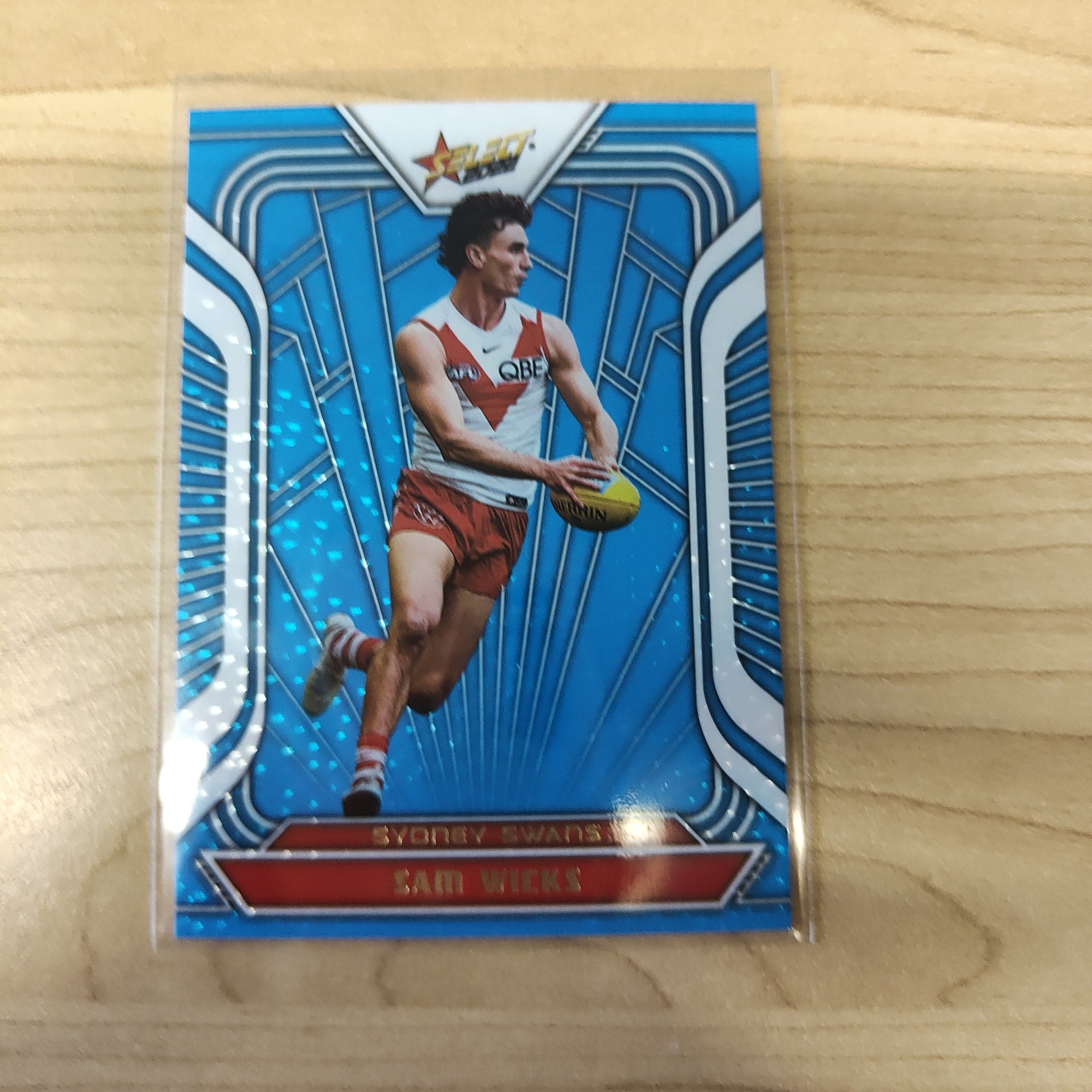 2022 AFL Footy Stars Fractured Arctic Blue Sam Wicks Sydney 132/190