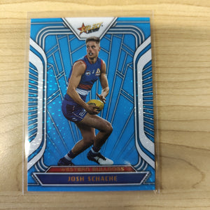 2022 AFL Footy Stars Fractured Arctic Blue Josh Schache Western Bulldogs 184/190