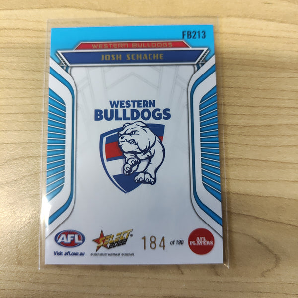 2022 AFL Footy Stars Fractured Arctic Blue Josh Schache Western Bulldogs 184/190