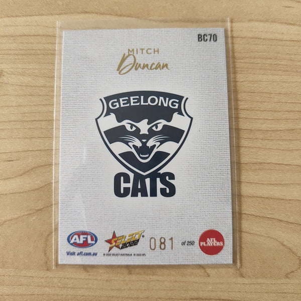 2022 AFL Footy Stars Blank Canvas Mitch Duncan Geelong 081/250
