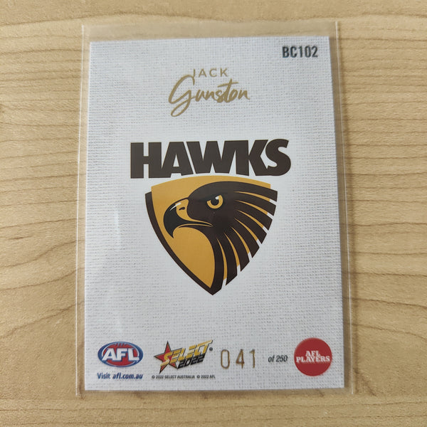 2022 AFL Footy Stars Blank Canvas Jack Gunston Hawthorn 041/250