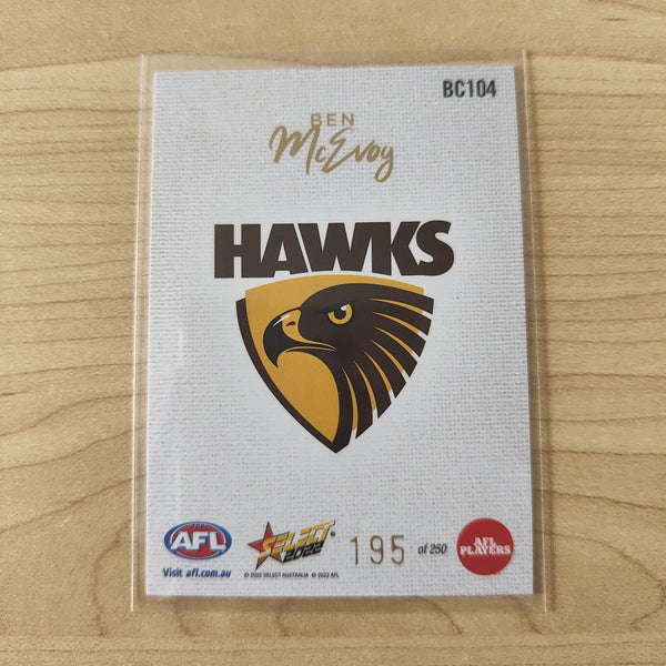 2022 AFL Footy Stars Blank Canvas Ben McEvoy Hawthorn 195/250