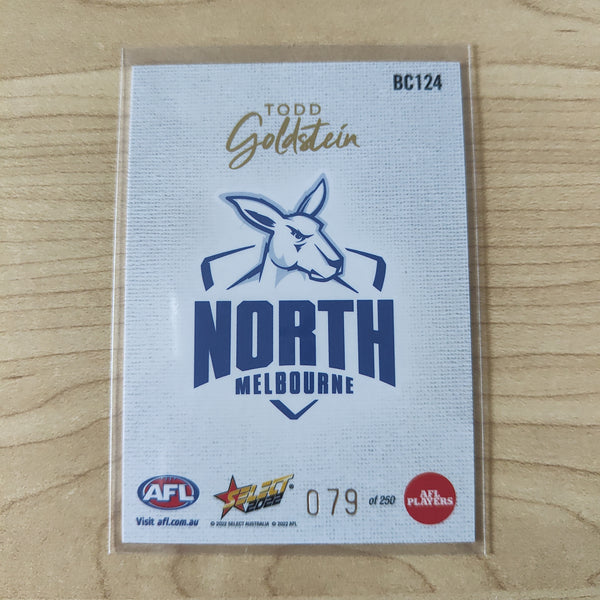 2022 AFL Footy Stars Blank Canvas Todd Goldstein North Melbourne 079/250