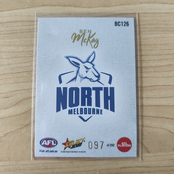 2022 AFL Footy Stars Blank Canvas Ben McKay North Melbourne 097/250