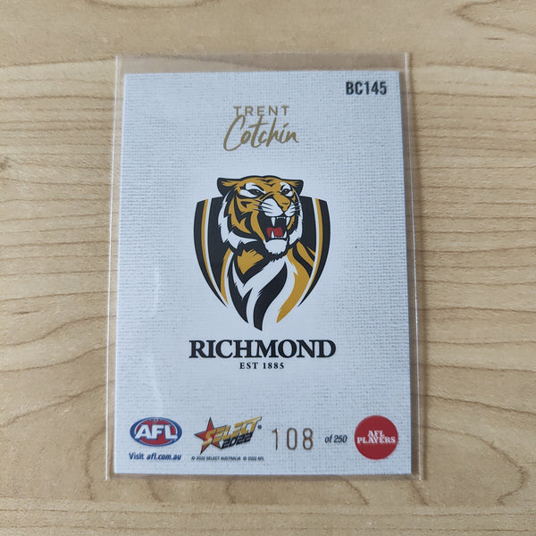 2022 AFL Footy Stars Blank Canvas Trent Cotchin Richmond 108/250