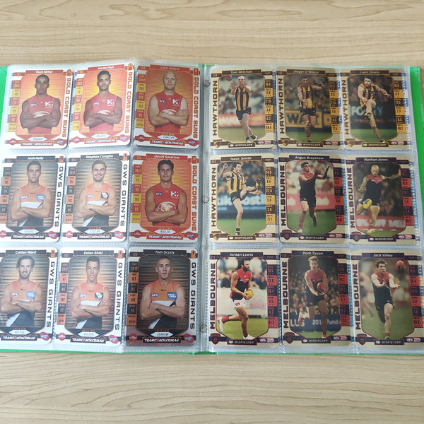 2017 Teamcoach Complete Gold Football Card Set In Album