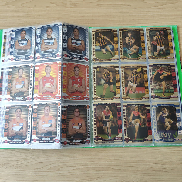 2017 Teamcoach Complete Gold Football Card Set In Album