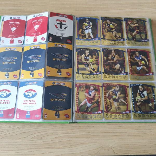 2011 Teamcoach Complete Gold Football Card Set In Album