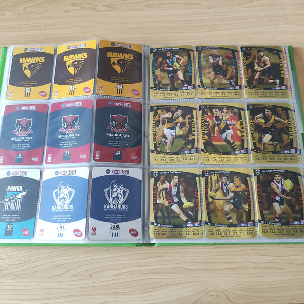 2011 Teamcoach Complete Gold Football Card Set In Album