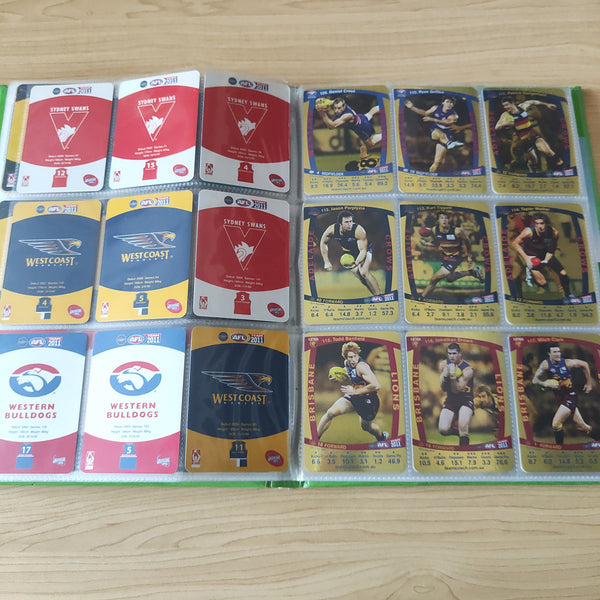 2011 Teamcoach Complete Gold Football Card Set In Album