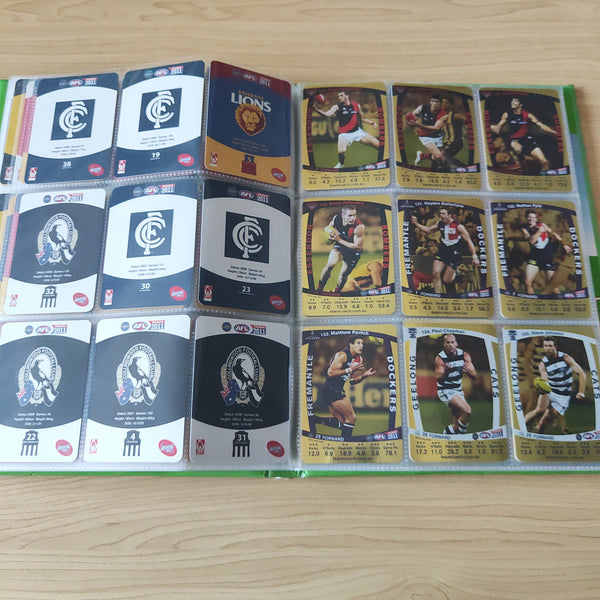 2011 Teamcoach Complete Gold Football Card Set In Album