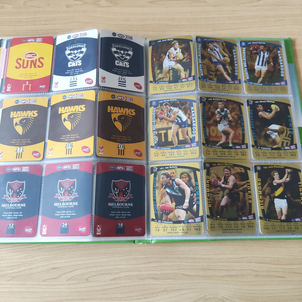 2011 Teamcoach Complete Gold Football Card Set In Album