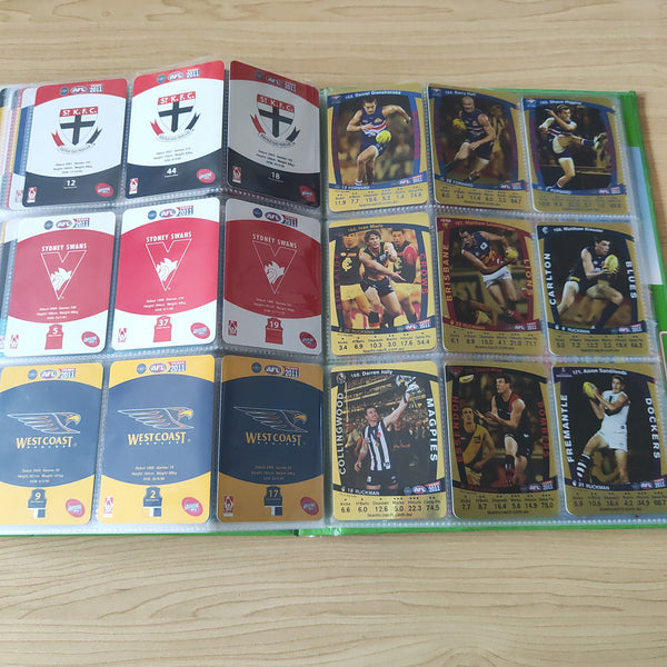 2011 Teamcoach Complete Gold Football Card Set In Album