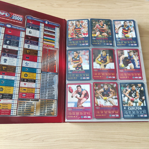 2009 Teamcoach Complete Base and Silver Football Card Sets In Album