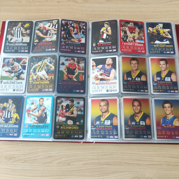 2009 Teamcoach Complete Base and Silver Football Card Sets In Album