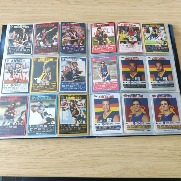 2008 Teamcoach Complete Base and Silver Football Card Sets In Album