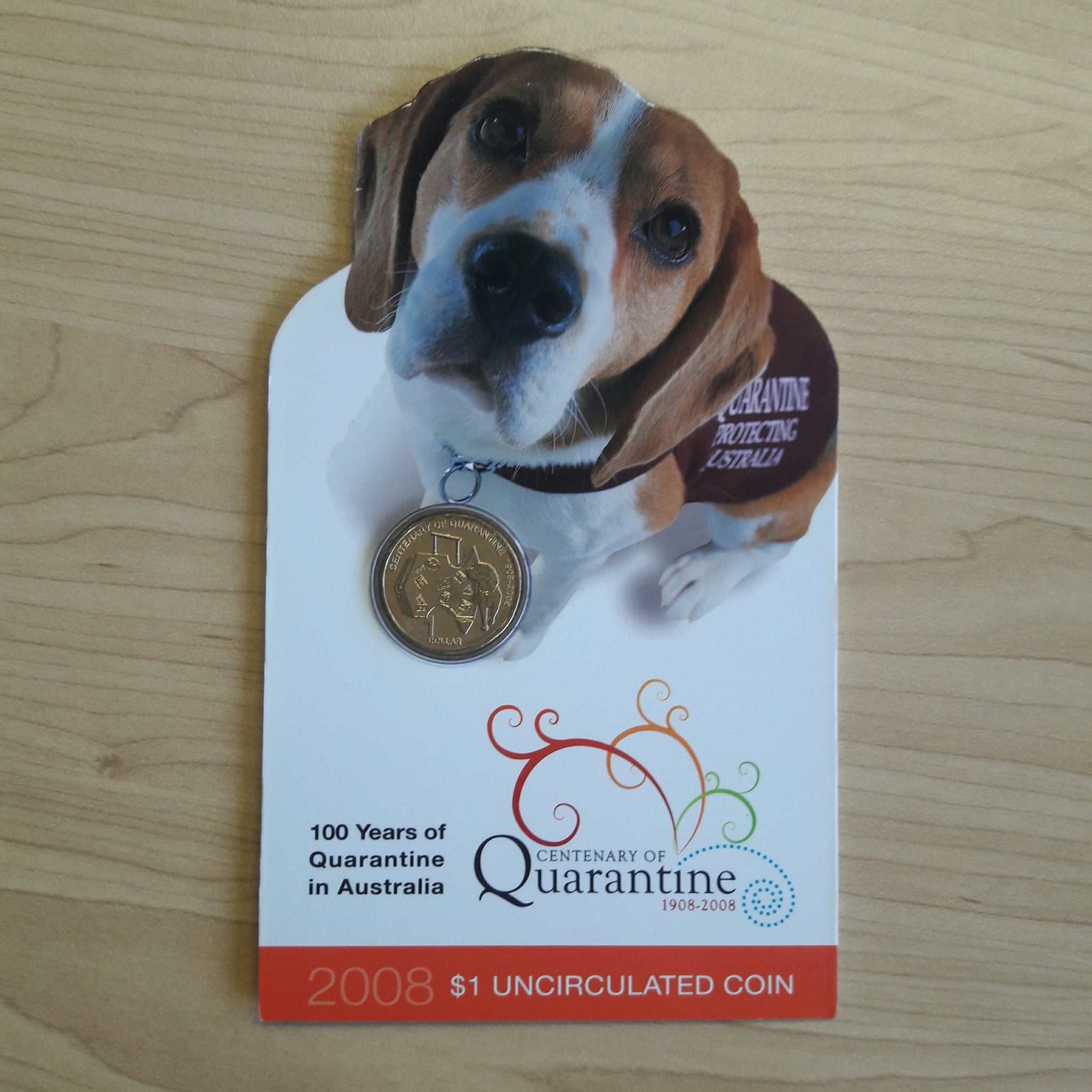 Australia 2008 Royal Australian Mint $1 Centenary of Quarantine Uncirculated Coin
