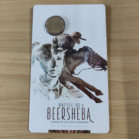2017 Battle of Beersheba Charge of the Light Horsemen $1 Uncirculated Carded Coin