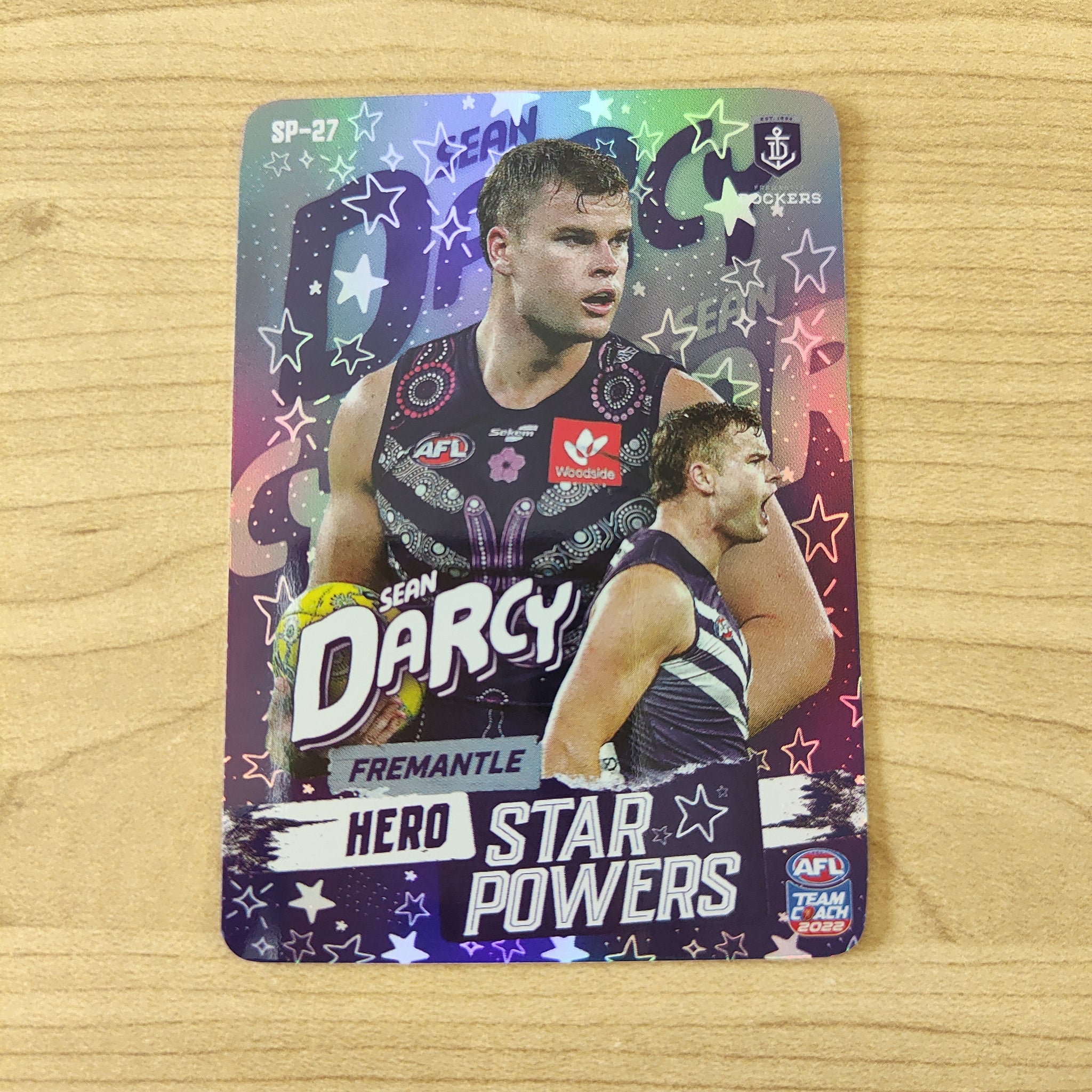 2022 Teamcoach Hero Star Powers Team Colours Sean Darcy Fremantle SP-27