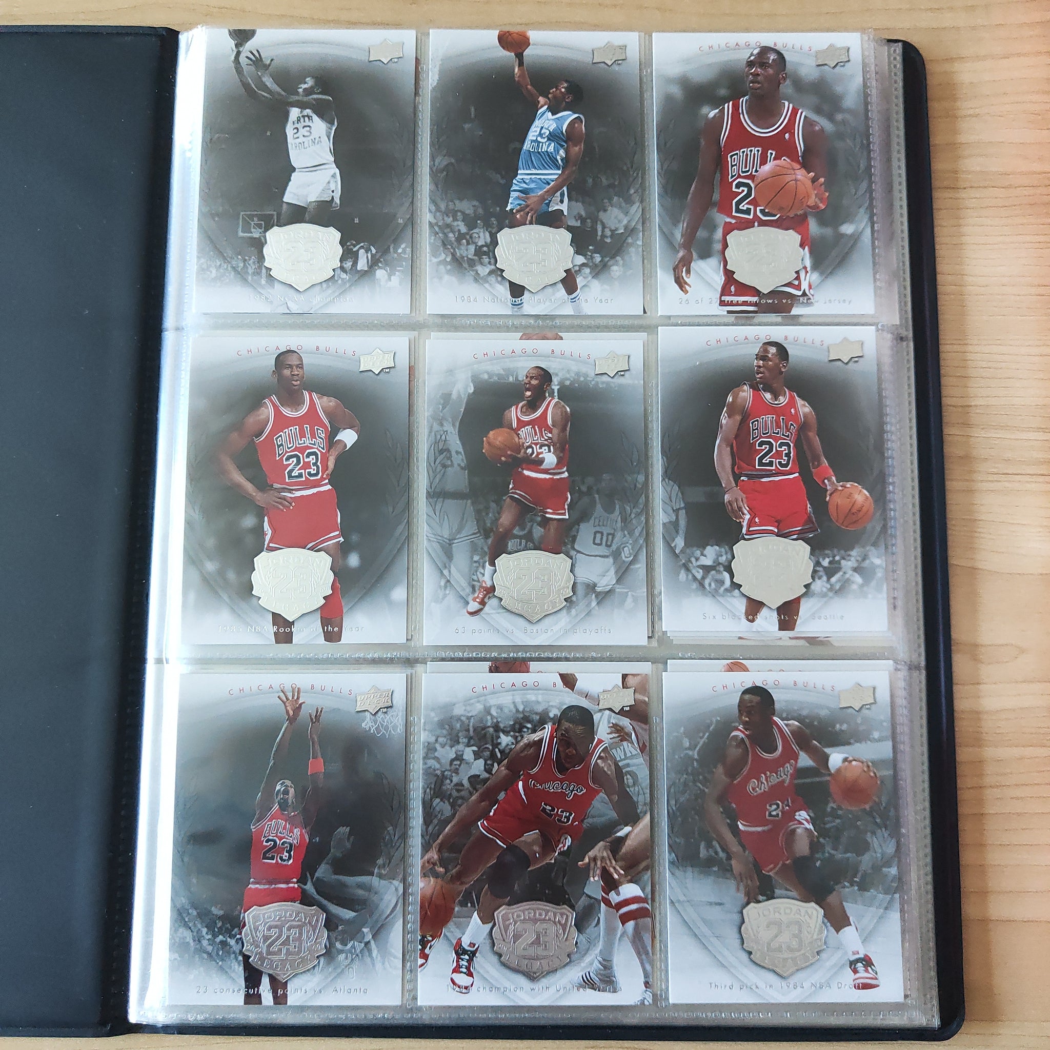 2009 Upper Deck Jordan Legacy 23 Michael Jordan Set of 50 Cards in Album