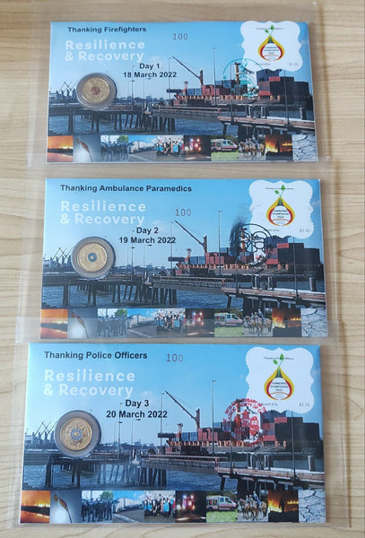 2022 $2 3 x Resilience & Recovery Canberra Stamp Show Limited Edition PNC Set No.100/100