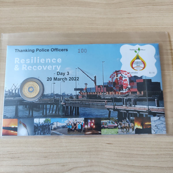 2022 $2 3 x Resilience & Recovery Canberra Stamp Show Limited Edition PNC Set No.100/100