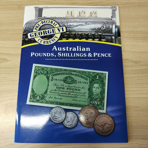 Sherwood 2011 George VI Pre-Decimal Currency Australian Pounds, Shillings & Pence Coin and Note Folder
