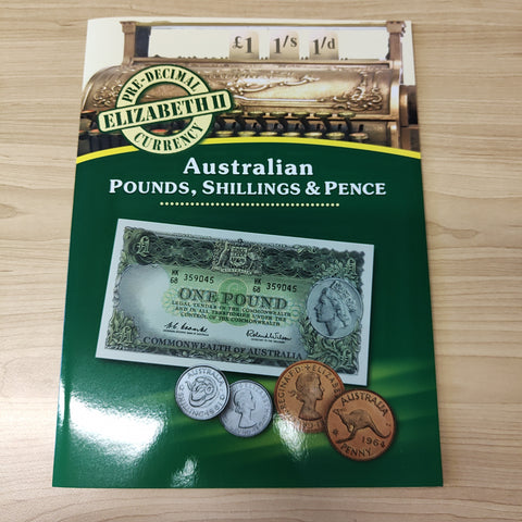Sherwood 2011 Elizabeth II Pre-Decimal Currency Australian Pounds, Shillings & Pence Coin and Note Folder