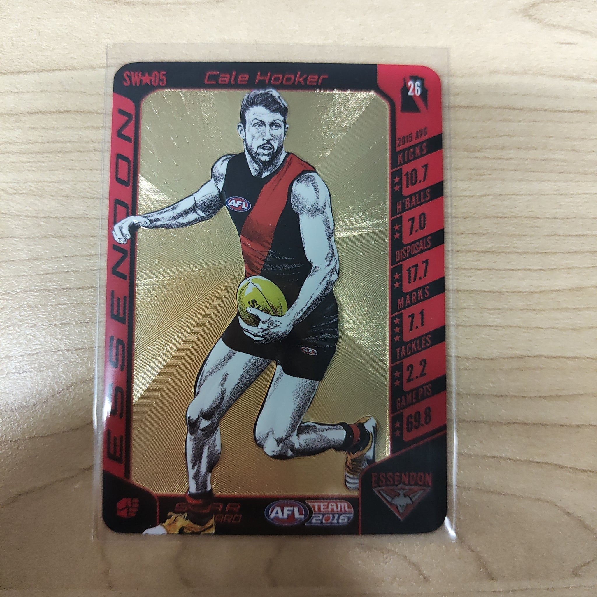 2016 Teamcoach Star Wildcard Cale Hooker Essendon SW-05